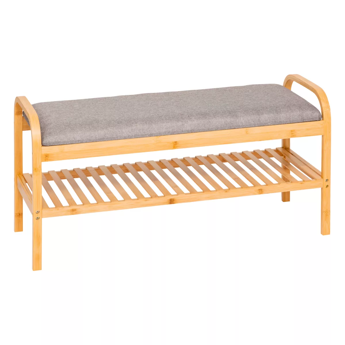 Bamboe schoenenrek bank (90 x 34 x H45 cm) Cosy grijs