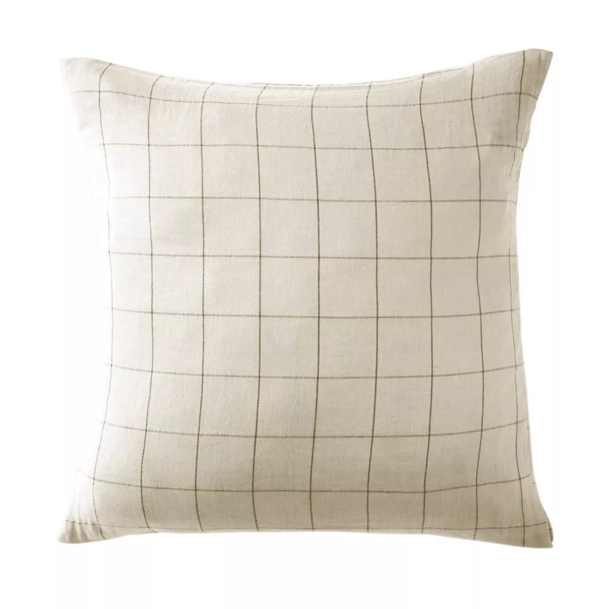 Taie d'oreiller carrée gaze de coton (60 cm) Gaïa Match Beige pampa 1
