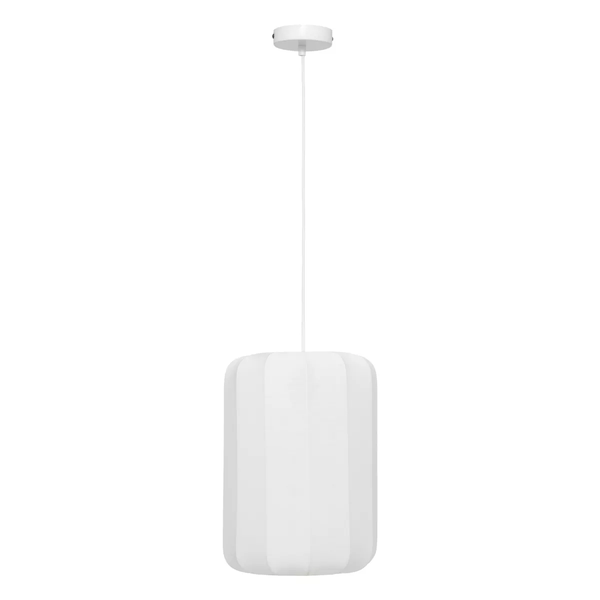 Suspension luminaire coton (25 x 35 cm) Toby Blanc