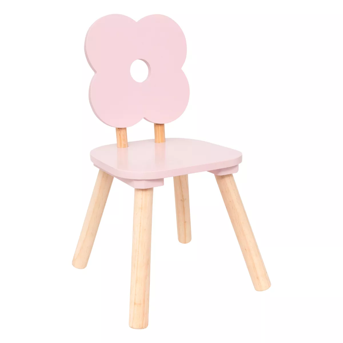 Chaise enfant bois (48 cm) Douceur Fleur Rose