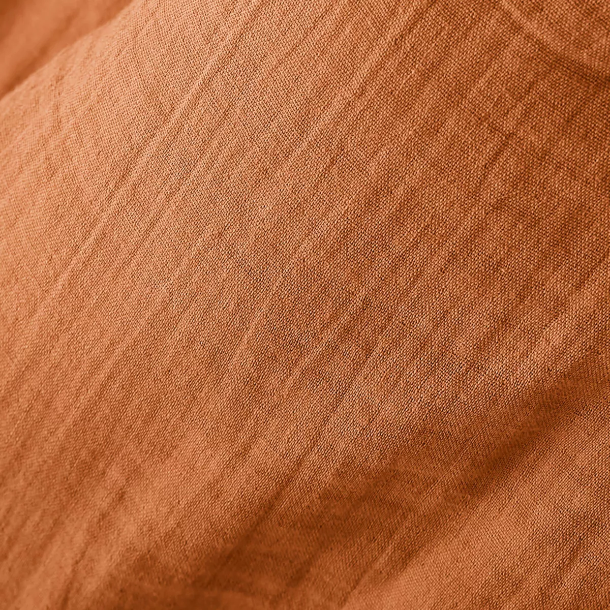 Drap housse gaze de coton (180 x 200 cm) Gaïa Abricot