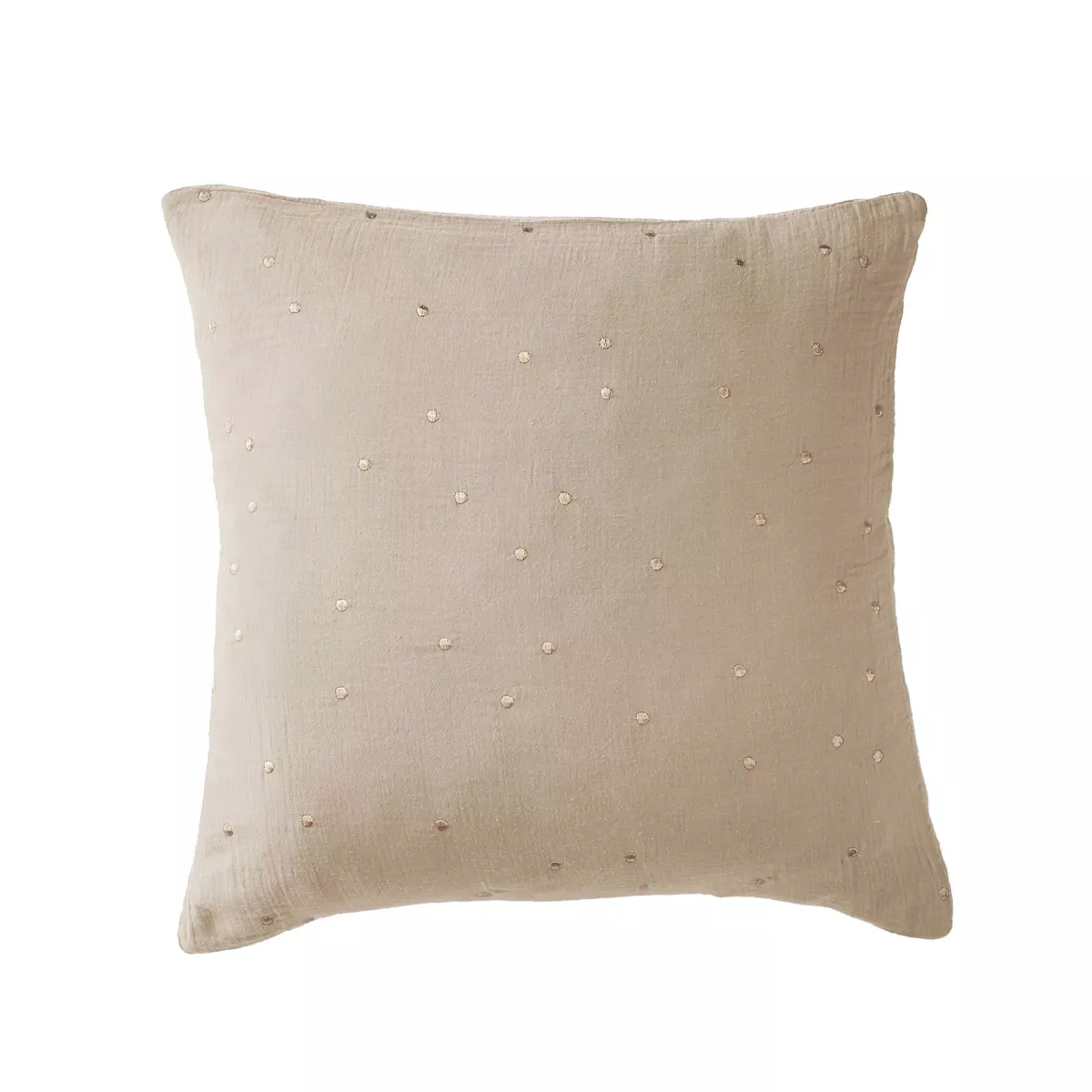 Taie d'oreiller carrée gaze de coton (60 x 60 cm) Gaïa Chic Ficelle
