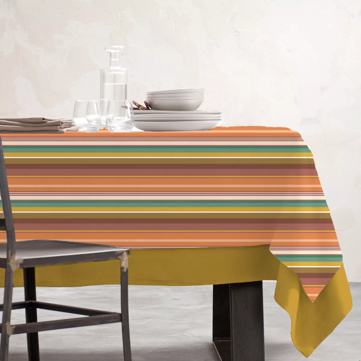 EM - Nappe en coton enduit 150 x 250 cm AJACCIO