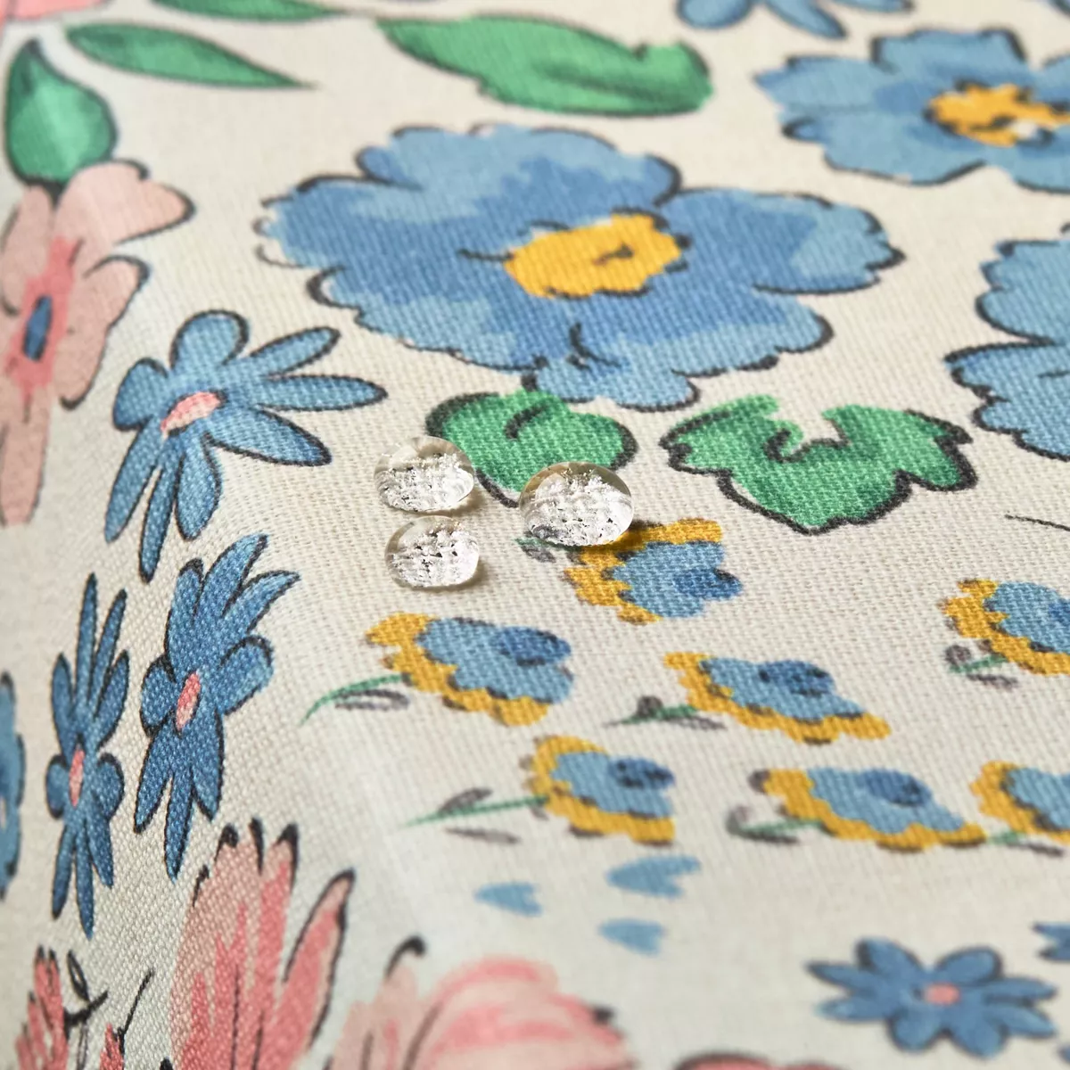 Tischdecke rechteckig Baumwolle beschichtet (150 x 250 cm) Corolle Mehrfarbig