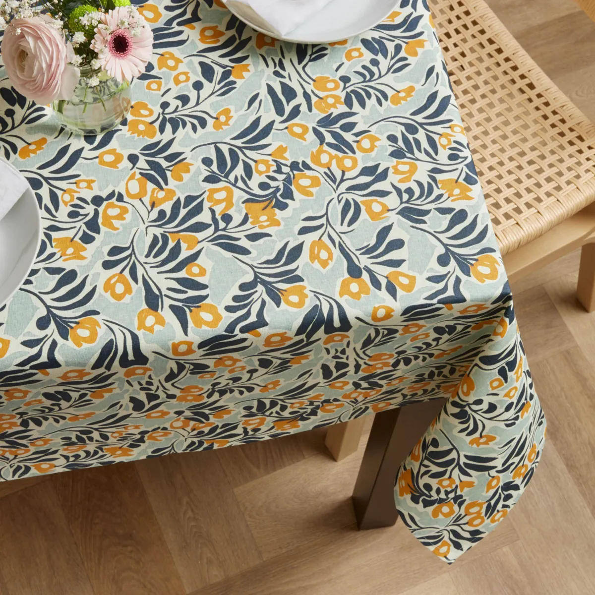 Tovaglia rettangolare cotone antimacchia (150 x 350 cm) Mafalda Multicolore