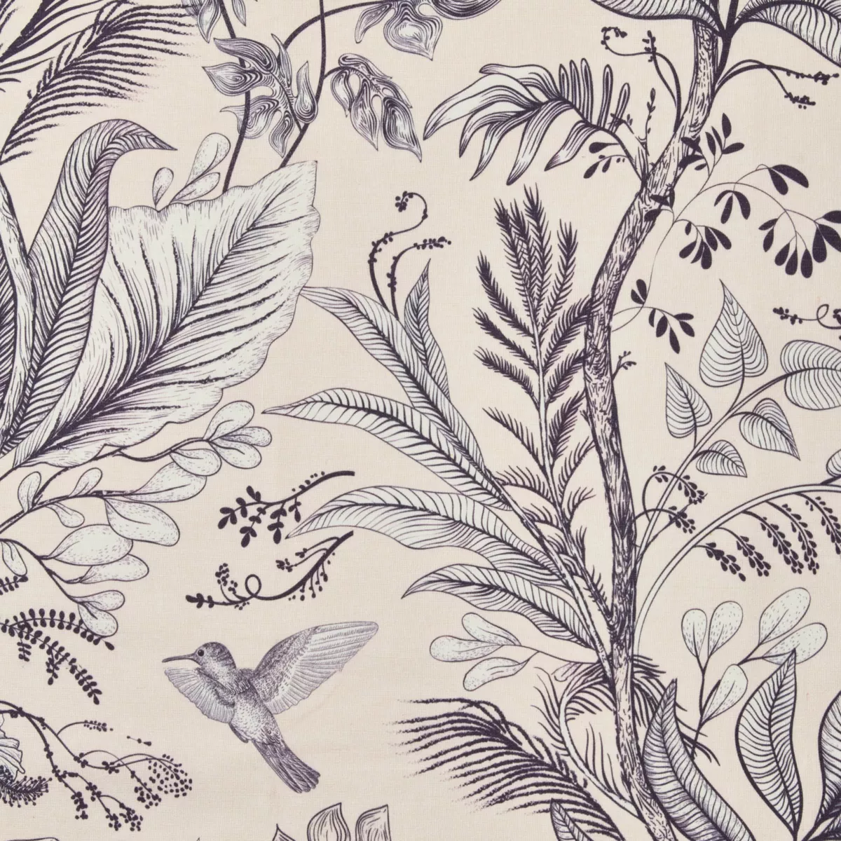 Tischdecke rechteckig Baumwolle beschichtet (150 x 250 cm) Colibri Grau