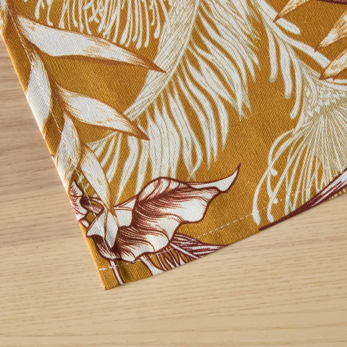 Tischdecke rechteckig Baumwolle beschichtet (150 x 250 cm) Granada Honiggelb