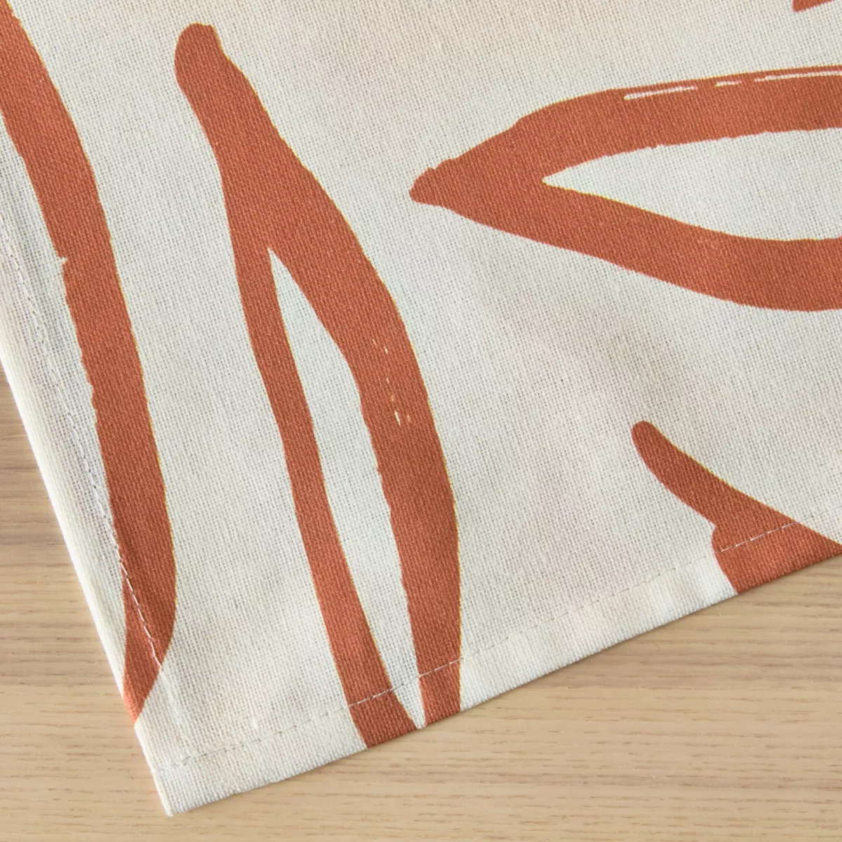 Rechthoekig gecoat katoenen tafelkleed (150 x 350 cm) Galice Terrakotta