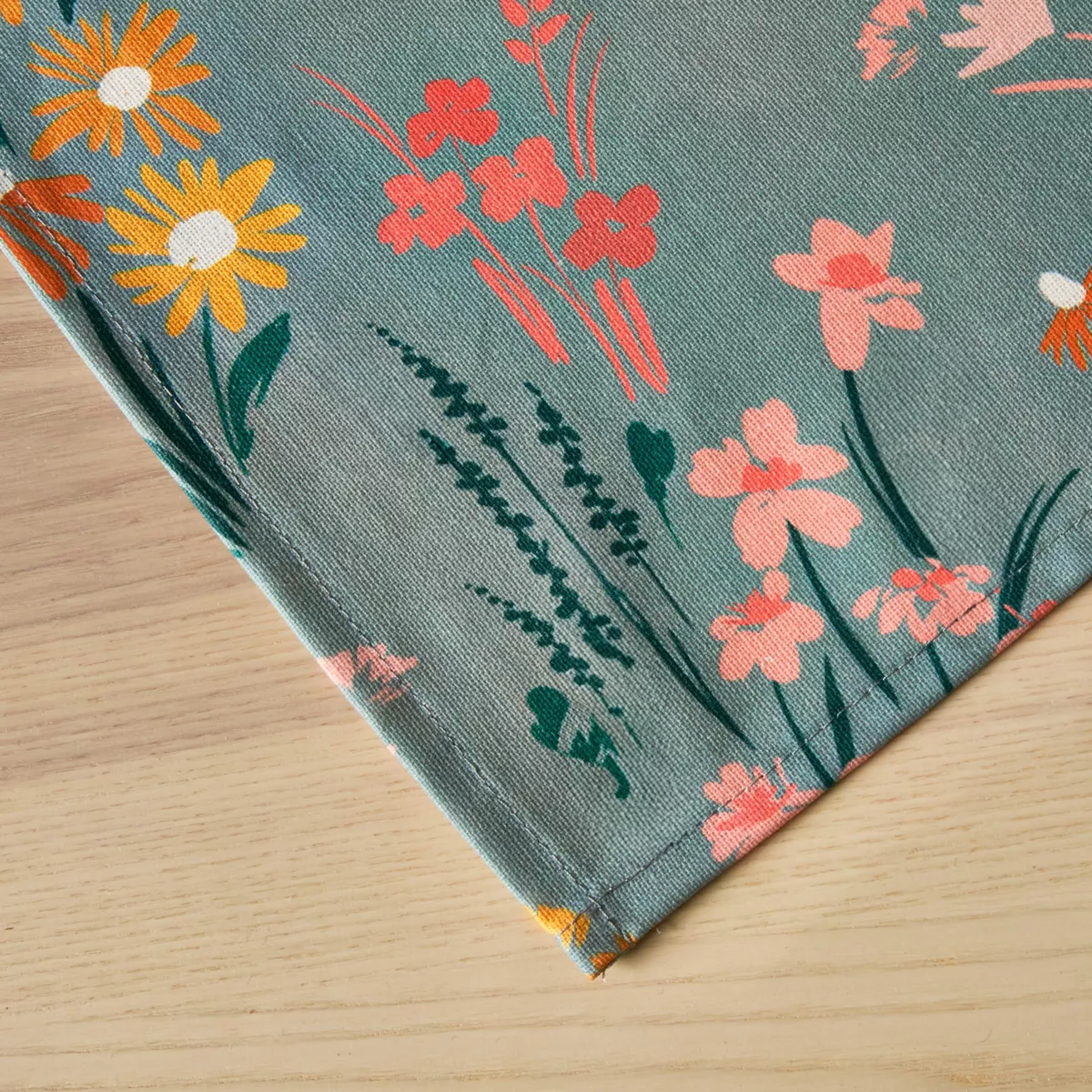 EM - Nappe en coton enduit 150 x 250 cm JULIETTE eucalyptus