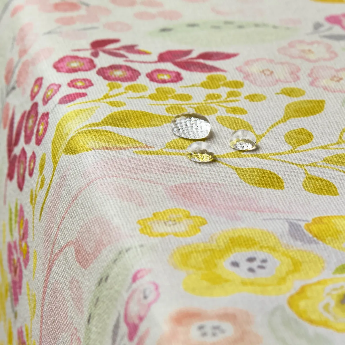 EM - Nappe en coton enduit 150 x 350 cm PAQUERETTES