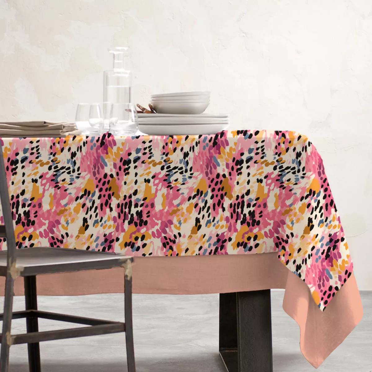 Tischdecke rechteckig Baumwolle beschichtet (150 x 250 cm) Mowgli Mehrfarbig