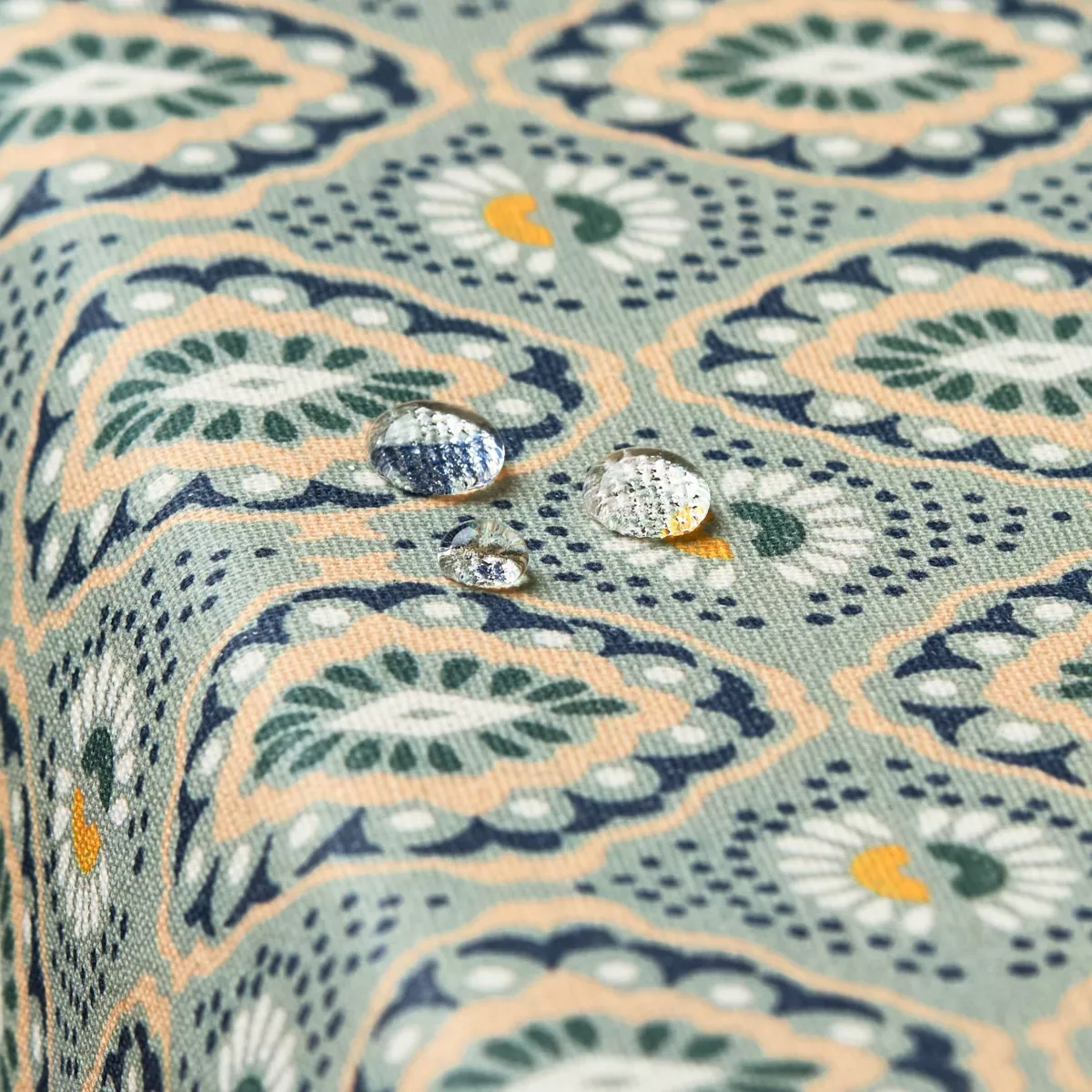 Rechthoekig gecoat katoenen tafelkleed (150 x 350 cm) Palermo Groen