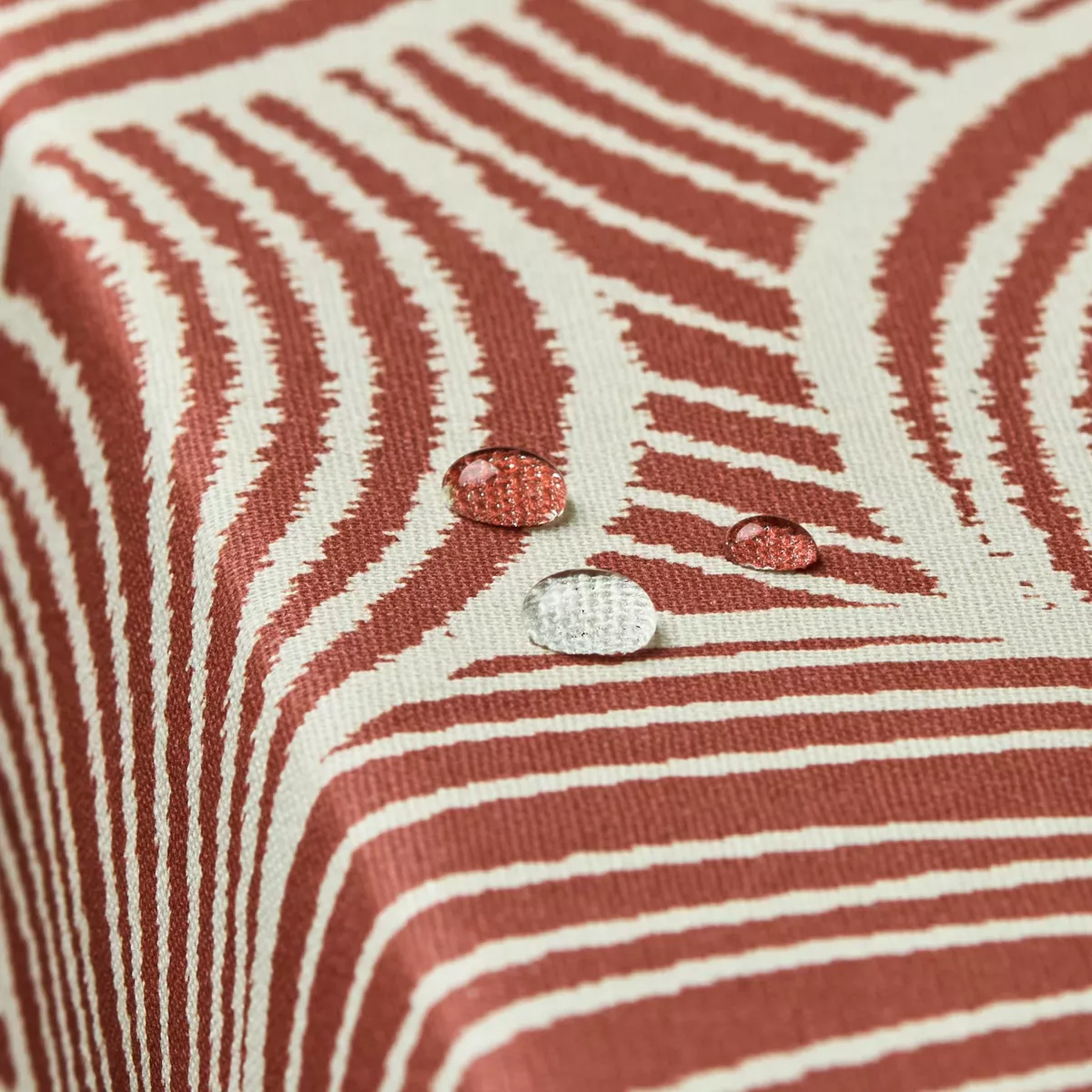 Rechthoekig gecoat katoenen tafelkleed (150 x 350 cm) Sarah Terrakotta
