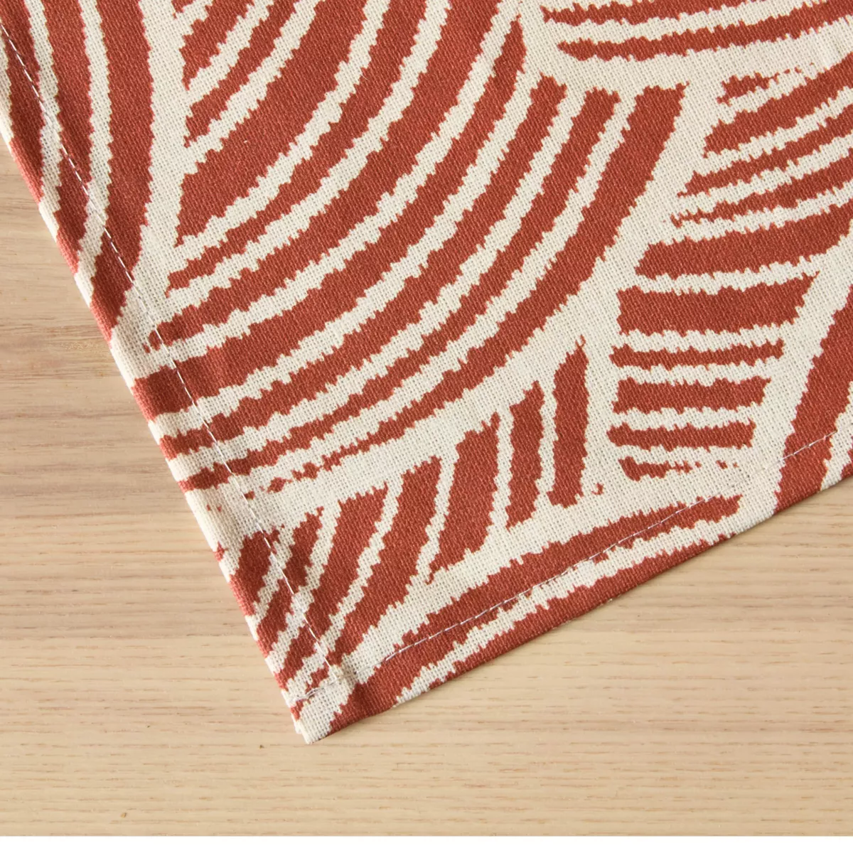 Rechthoekig gecoat katoenen tafelkleed (150 x 250 cm) Sarah Terrakotta