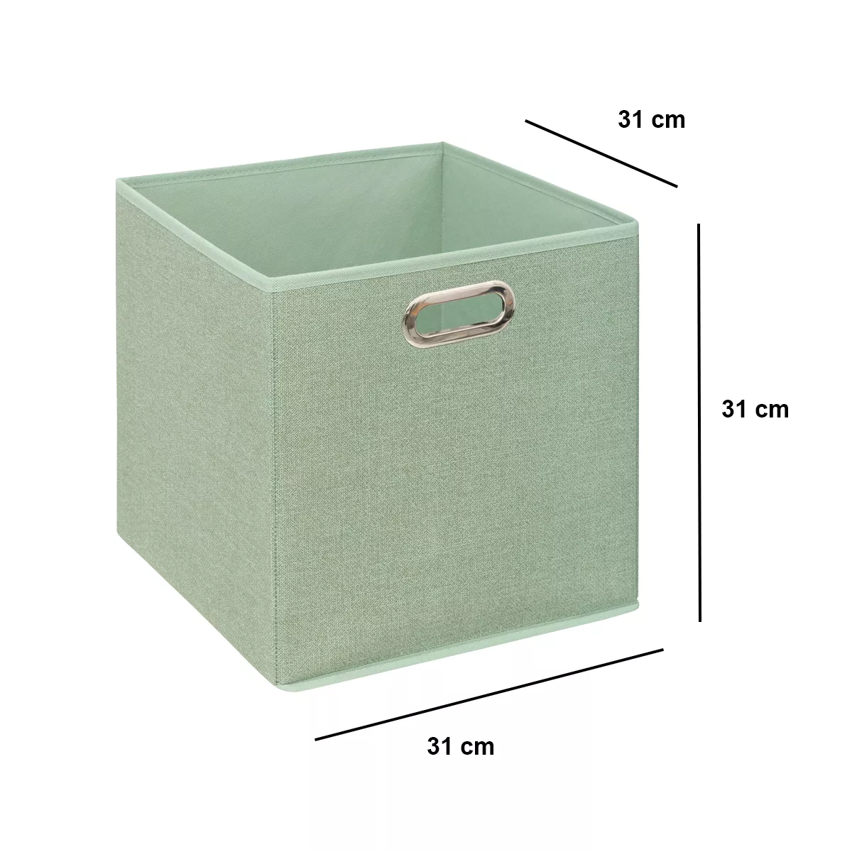 Panier de rangement (31 x 31 cm) Helena Vert sauge 