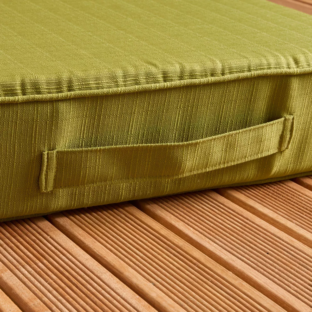 Cojín para suelo de exterior extraíble (45 x 45 cm) Sunset Verde oliva