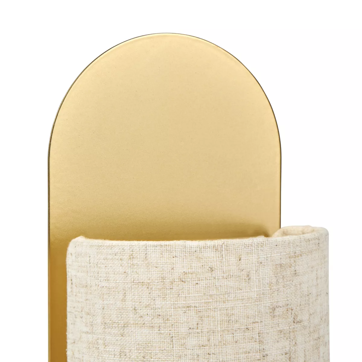 Lampada da tavolo in metallo e lino (H27 cm) Ornella Oro