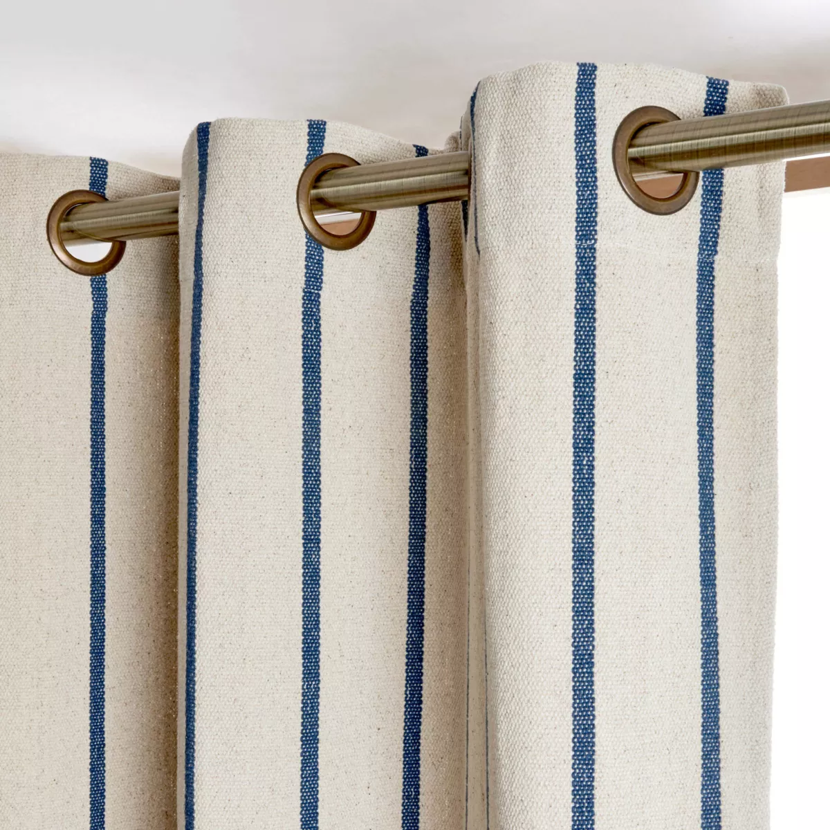 Rideau toile de coton (135 x 260 cm) Ocealys Bleu marine