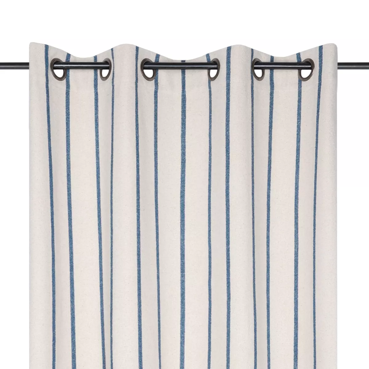 Cortina de tela de algodón (135 x 260 cm) Ocealys Azul marino