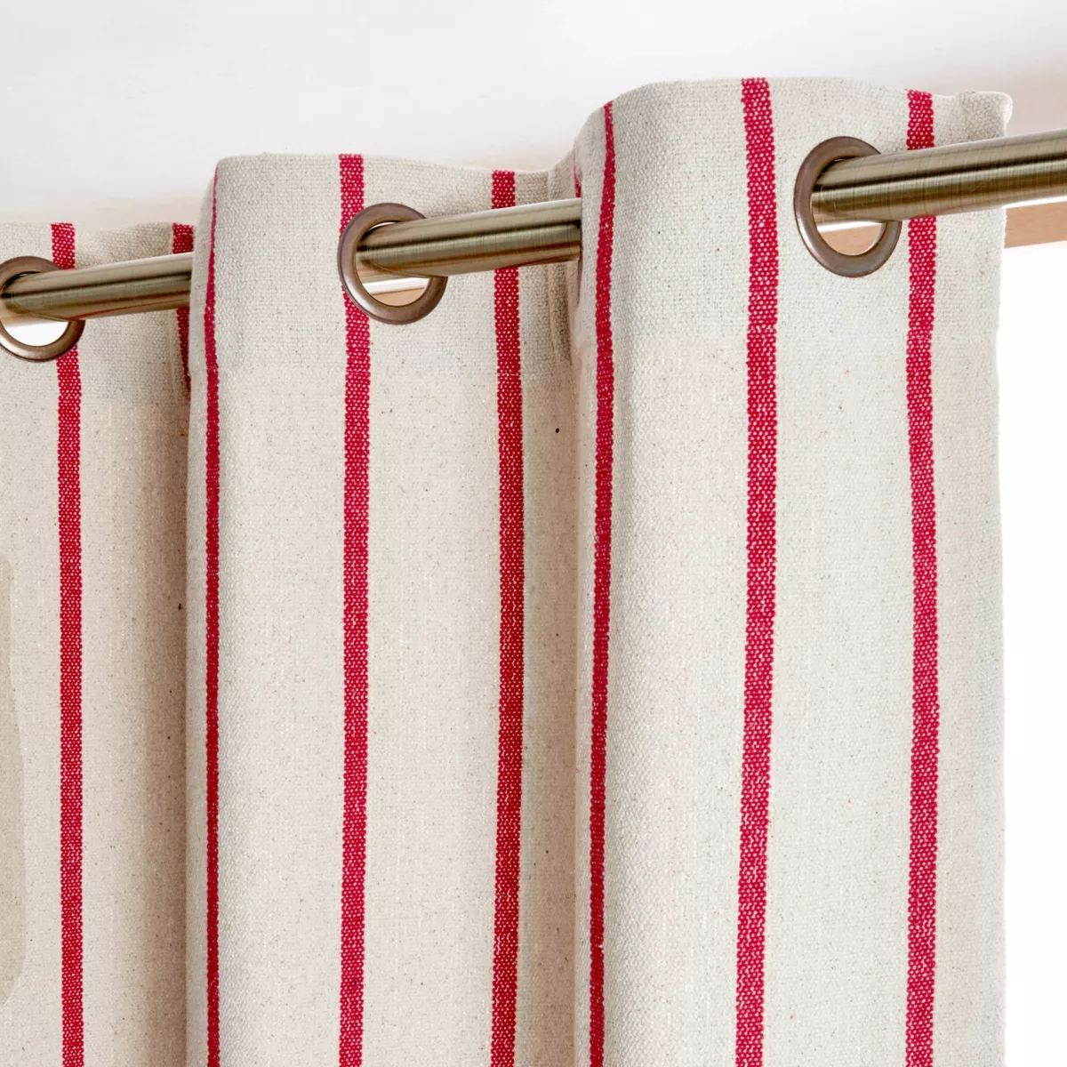 Rideau toile de coton (135 x 260 cm) Ocealys Rouge