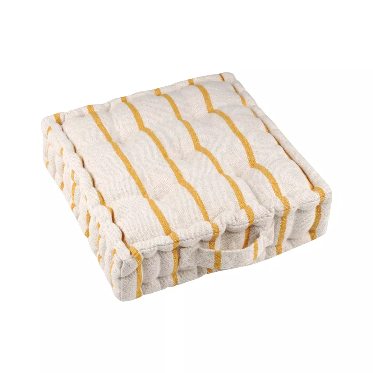 Cuscino da pavimento esterno tela di cotone (45 x 45 cm) Ocealys Giallo senape