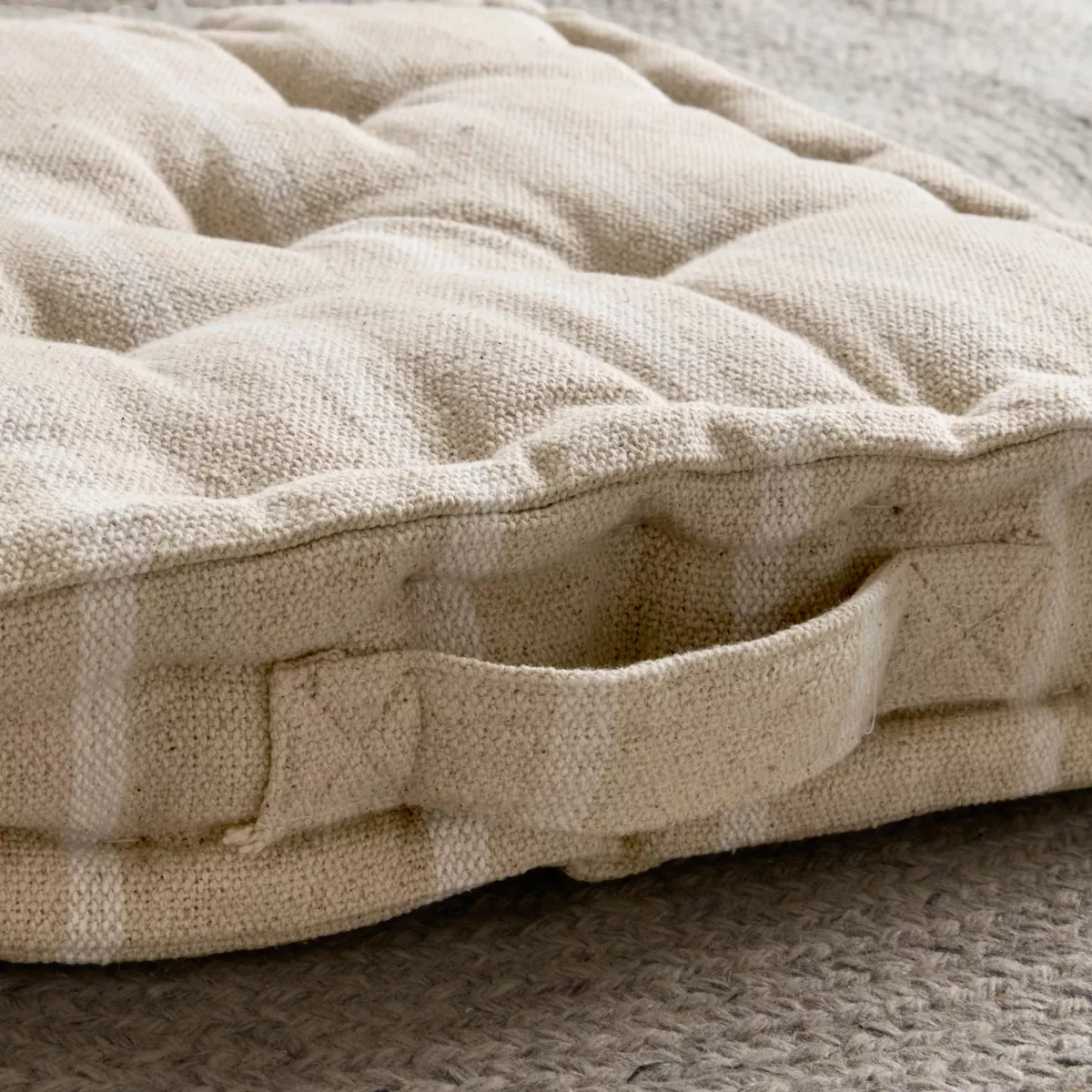 Outdoor Bodenkissen Baumwolltuch (45 x 45 cm) Ocealys Weiß