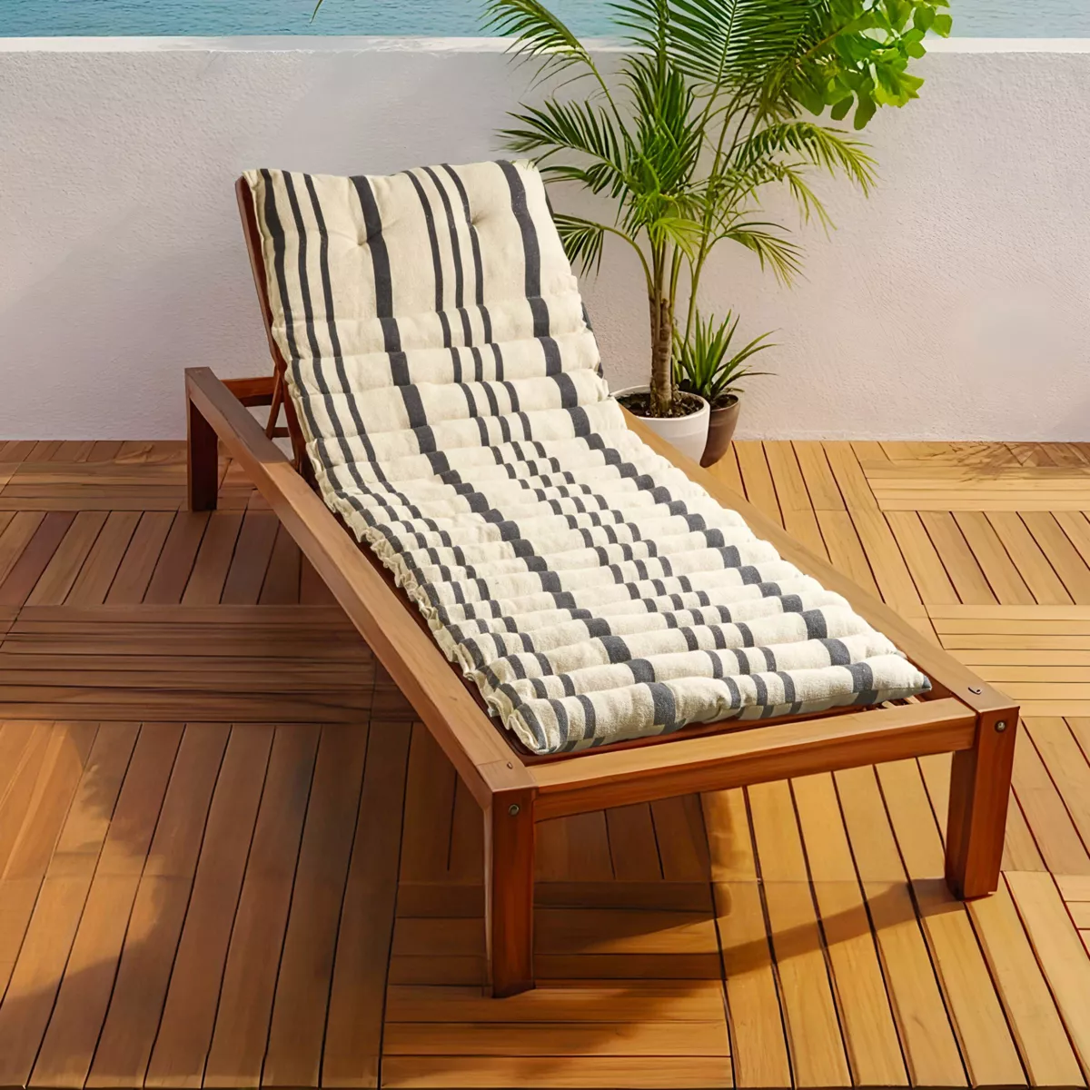 Cuscino lettino da spiaggia arrotolabile  (L180 cm) Manduel Grigio ardesia