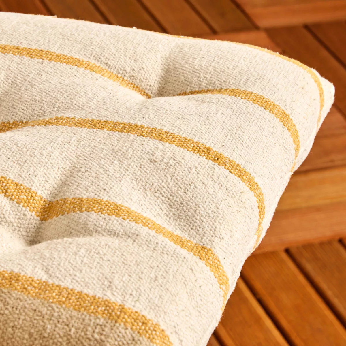 Cuscino per sedia da esterno tela di cotone (40 x 40 cm) Ocealys Giallo senape