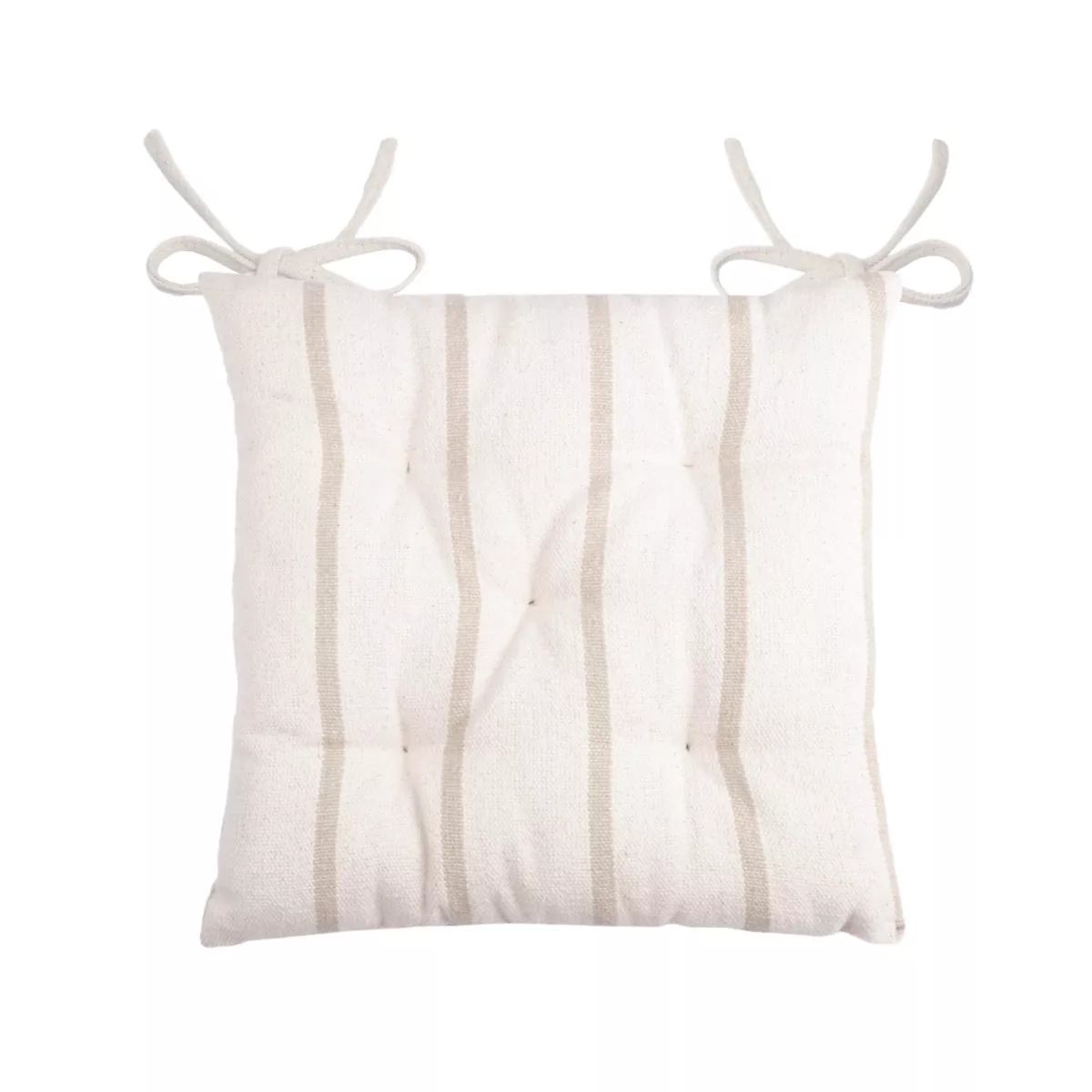 Coussin de chaise extérieur toile de coton (40 x 40 cm) Ocealys Beige