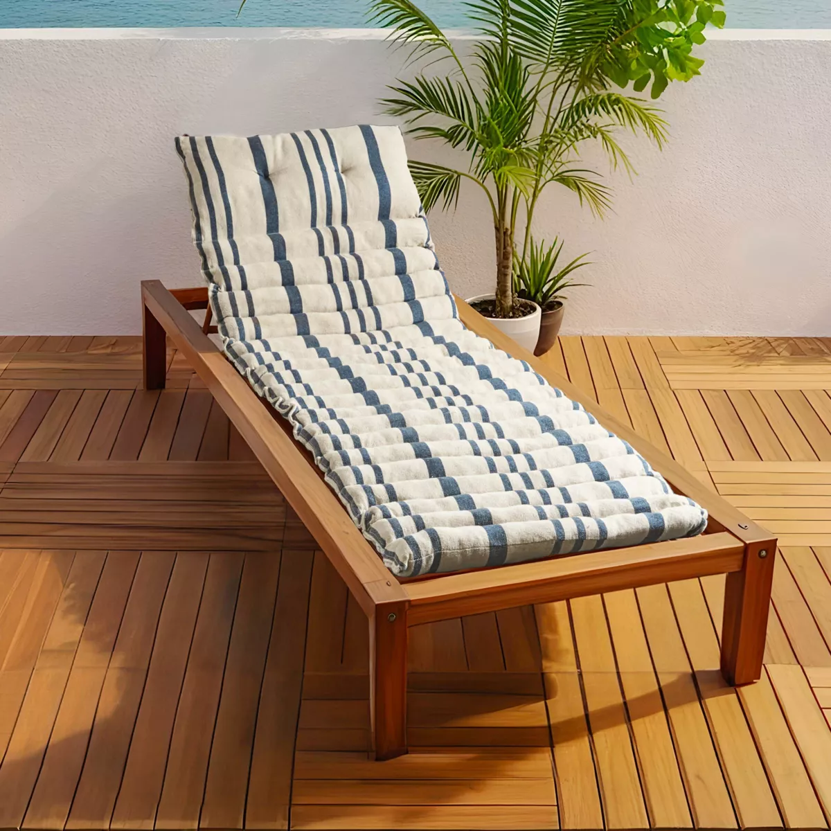 Coussin de transat enroulable (180 x 60 cm) Nautica Bleu marine