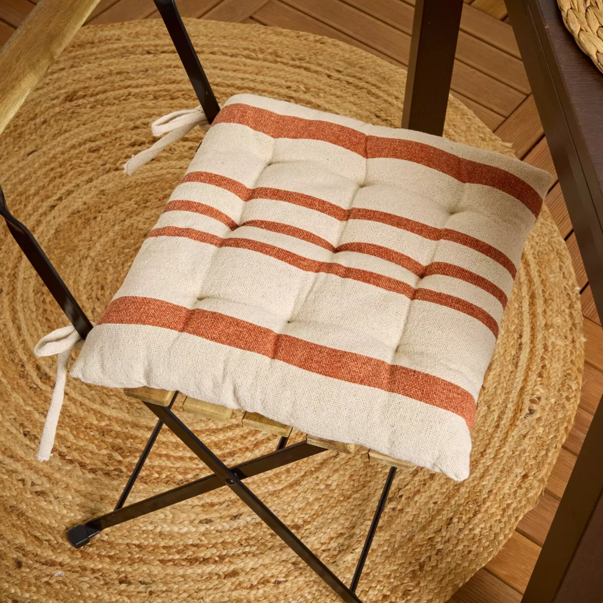 Cuscino per sedia quadrato (38 cm) Manduel Arancione