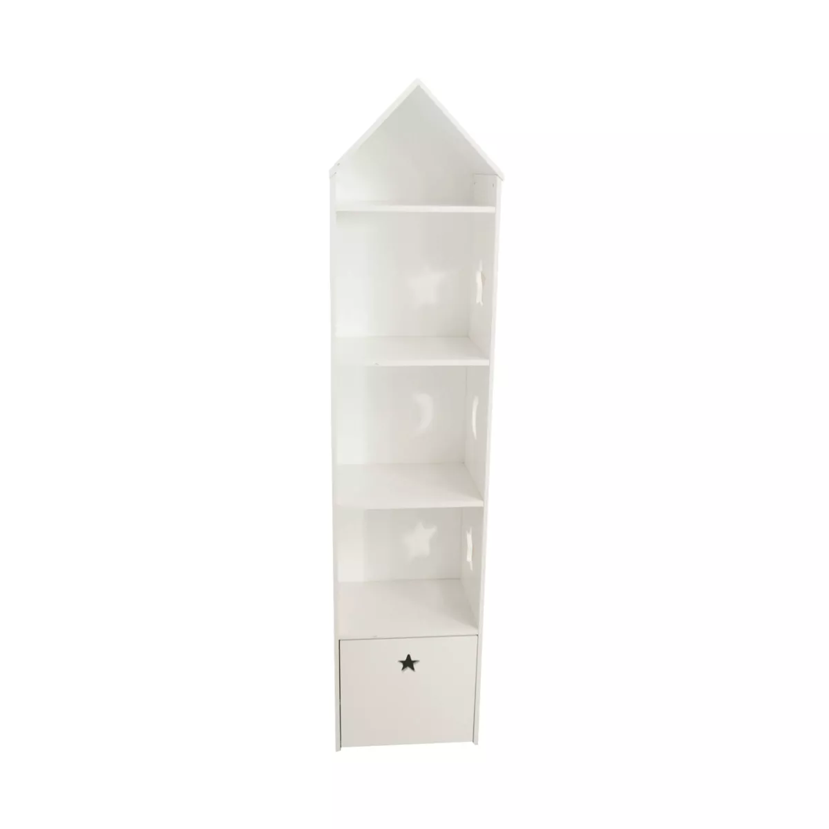 Etagère enfant bois 4 niveaux (H154 cm) Stars Blanc