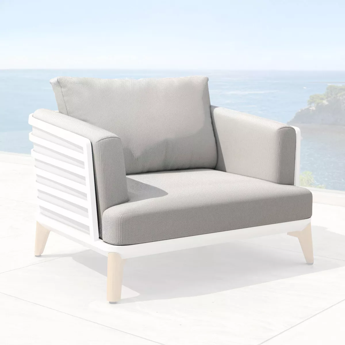 Housses de coussin de remplacement pour Fauteuil Monte Carlo Gris clair
