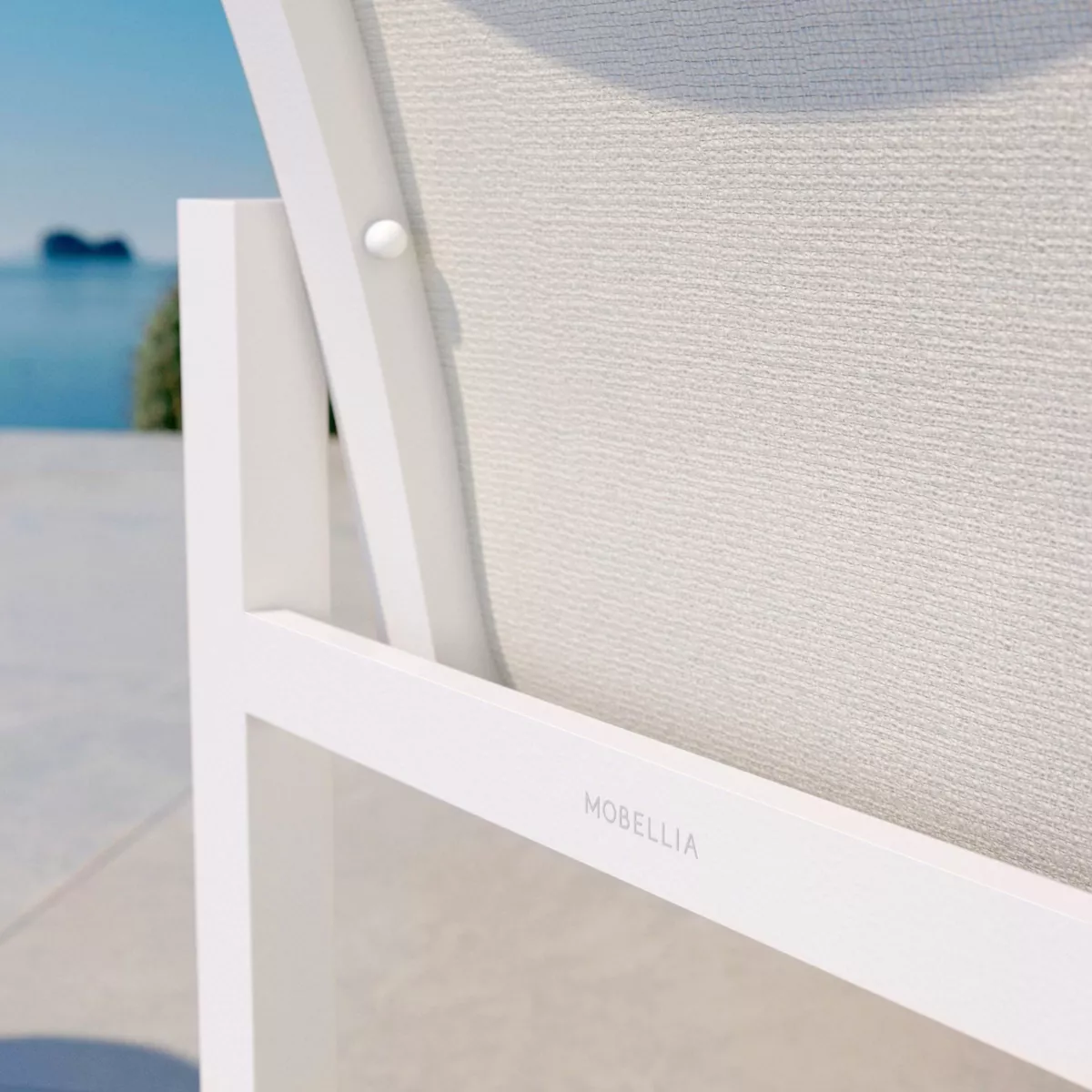 Set van 2 tuinstoelen van aluminium Elba Wit