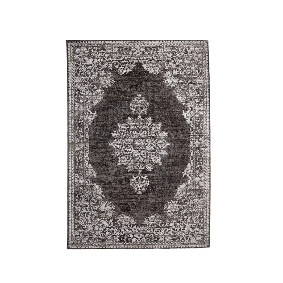 Alfombra rectangular de salón de jacquard (140 x 200 cm) Sana Gris