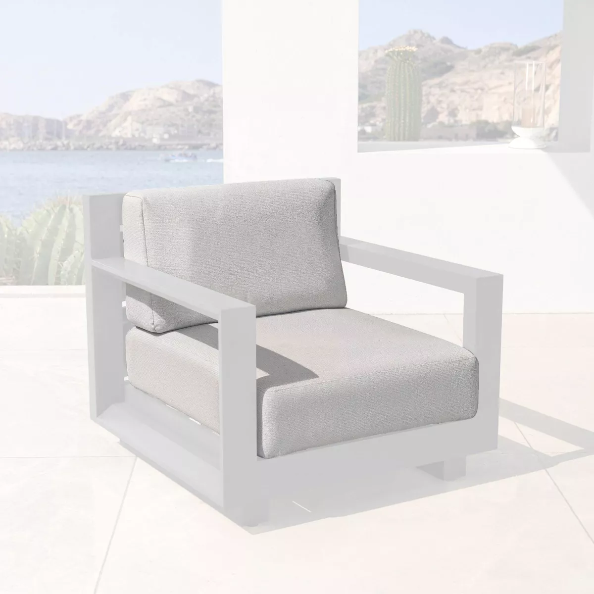 Vervangende kussens voor Fauteuil Elba Lichtgrijs