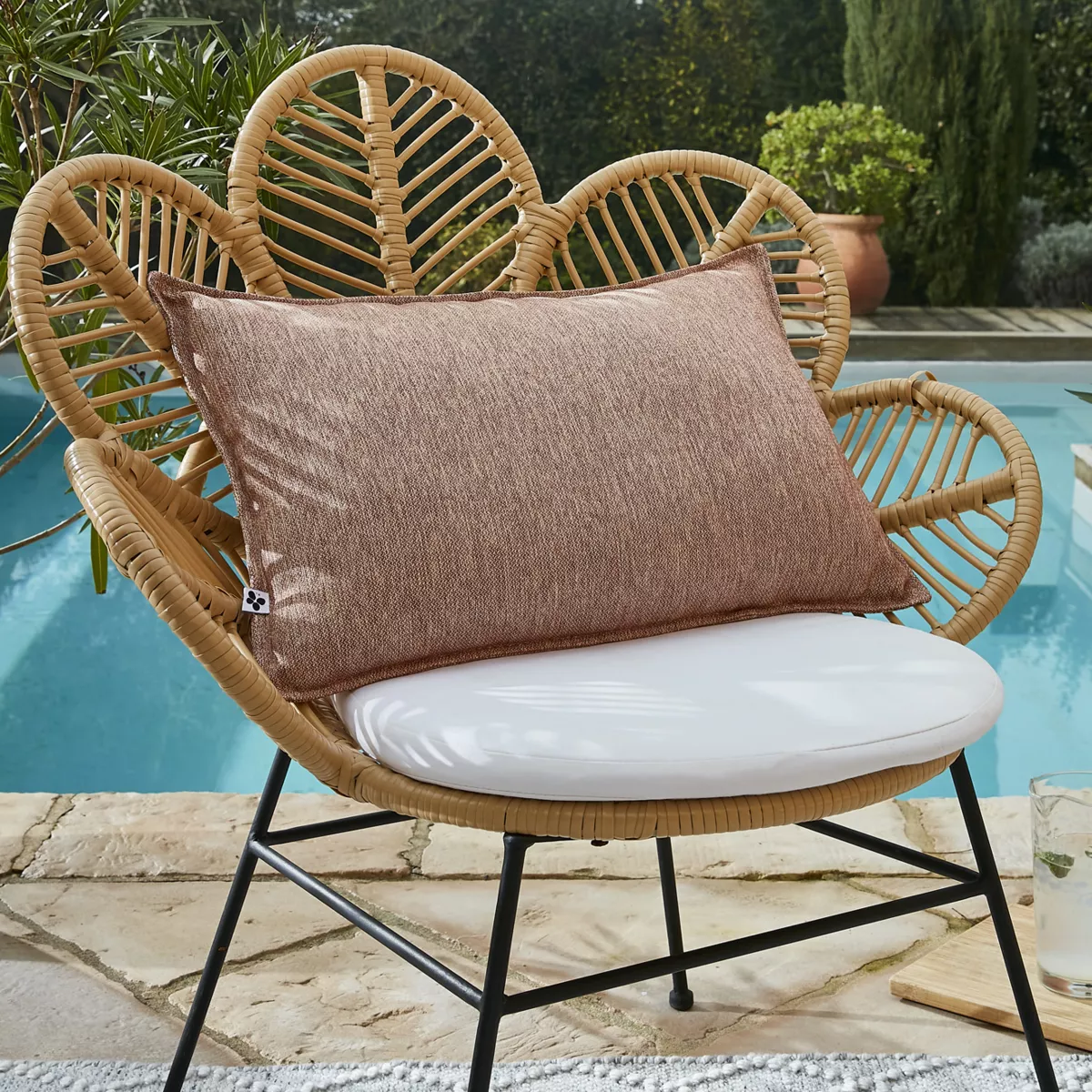 Housse de coussin 40 x 60 cm Polypropylne NAìA Corail