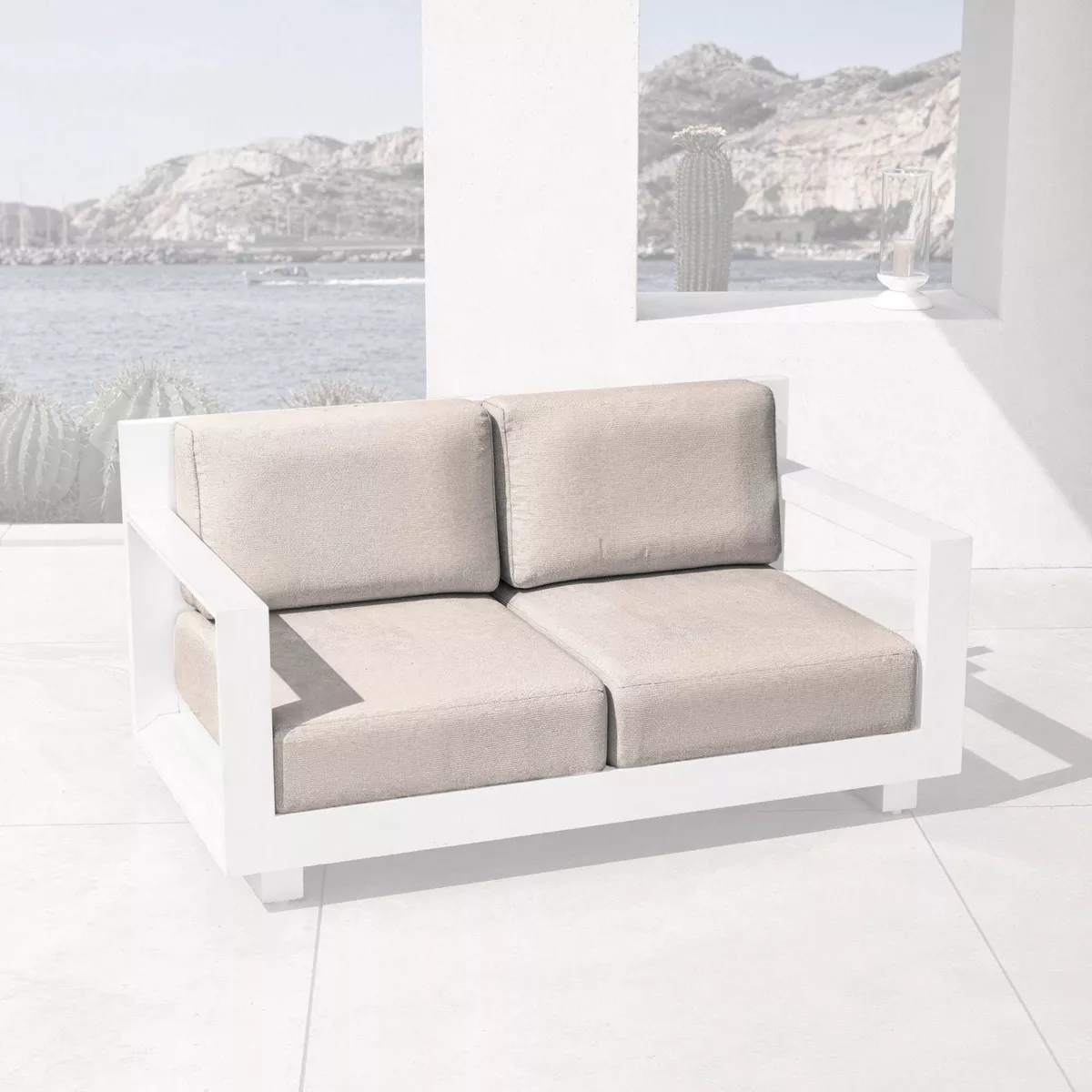 Housses de coussin de remplacement pour Canapé 2 places Elba Taupe