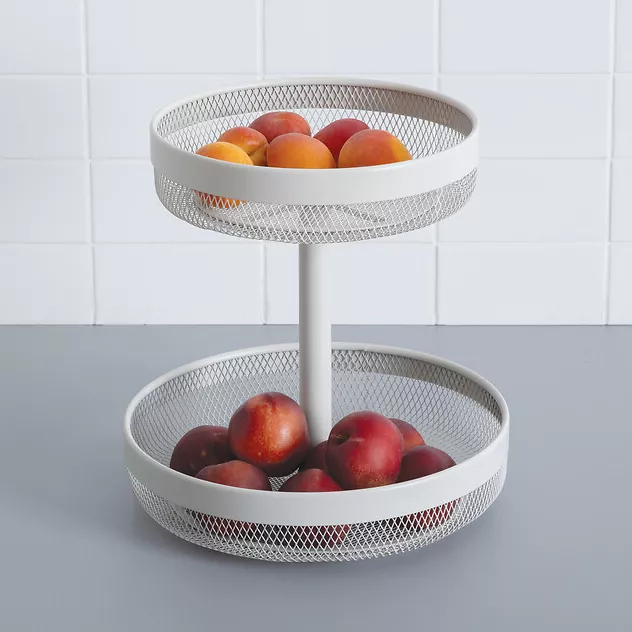 Cesta de frutas de metal (H31 cm) Mayaj Beige