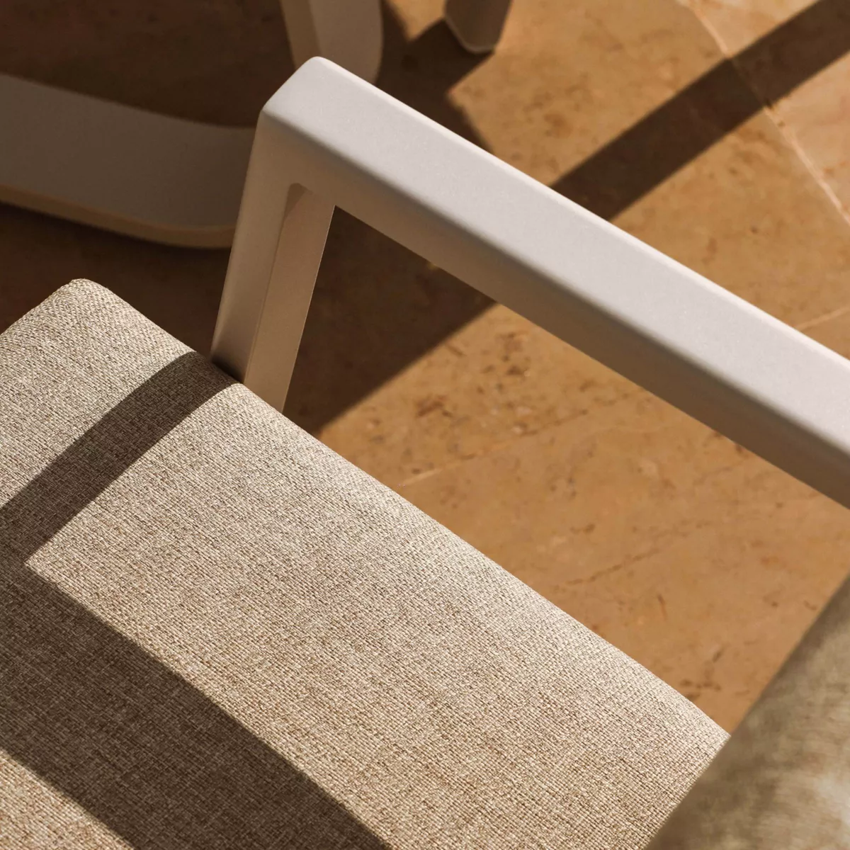 Fauteuil de jardin aluminium Long Beach Blanc