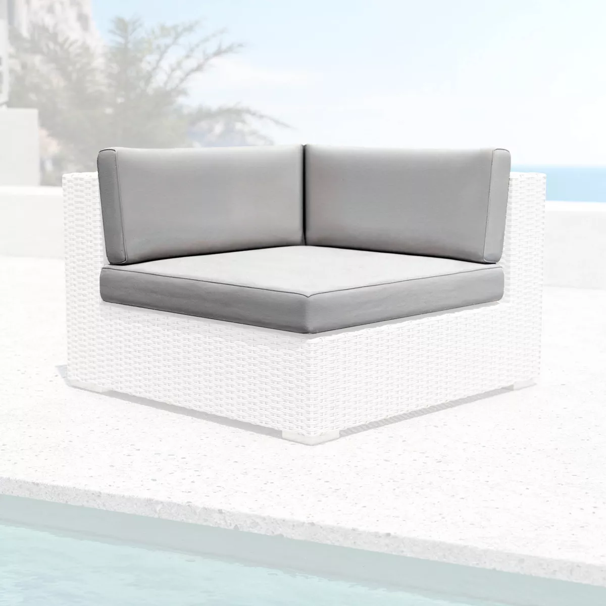Fundas de cojÃ­n de repuesto para SillÃ³n de esquina Palma Gris