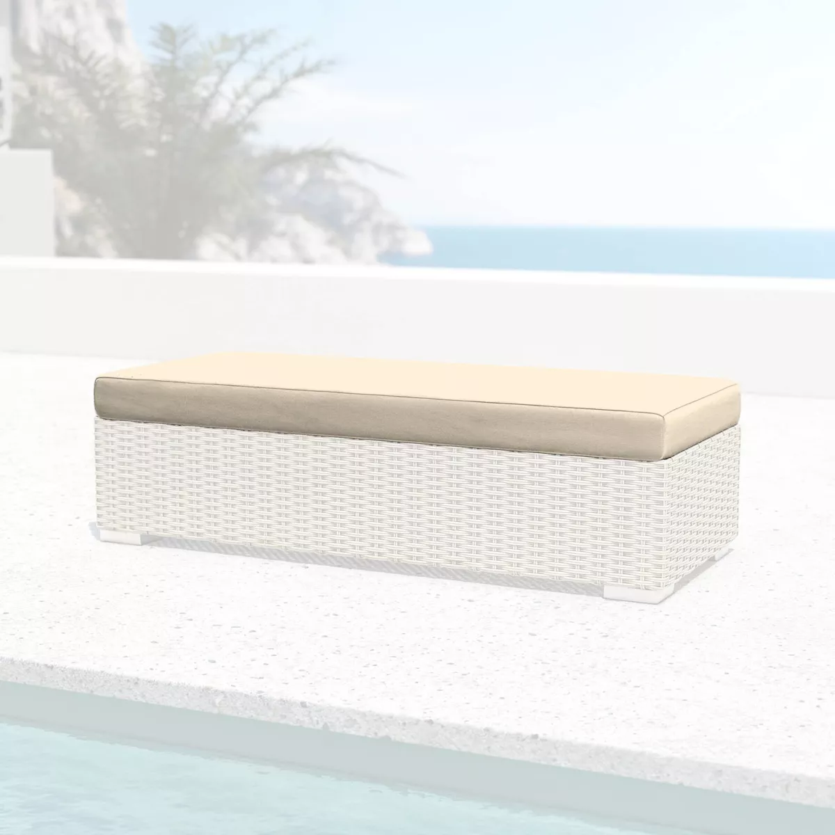 Housse de coussin de remplacement pour Banquette 2 places Palma Beige