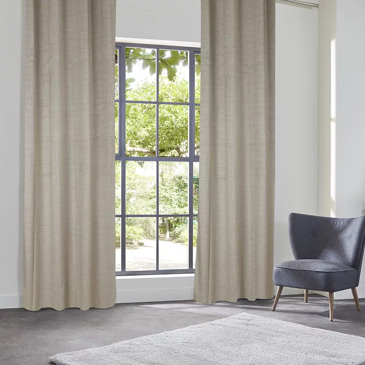 Tenda oscurante velluto (135 x 260 cm) Yupi Beige lino 