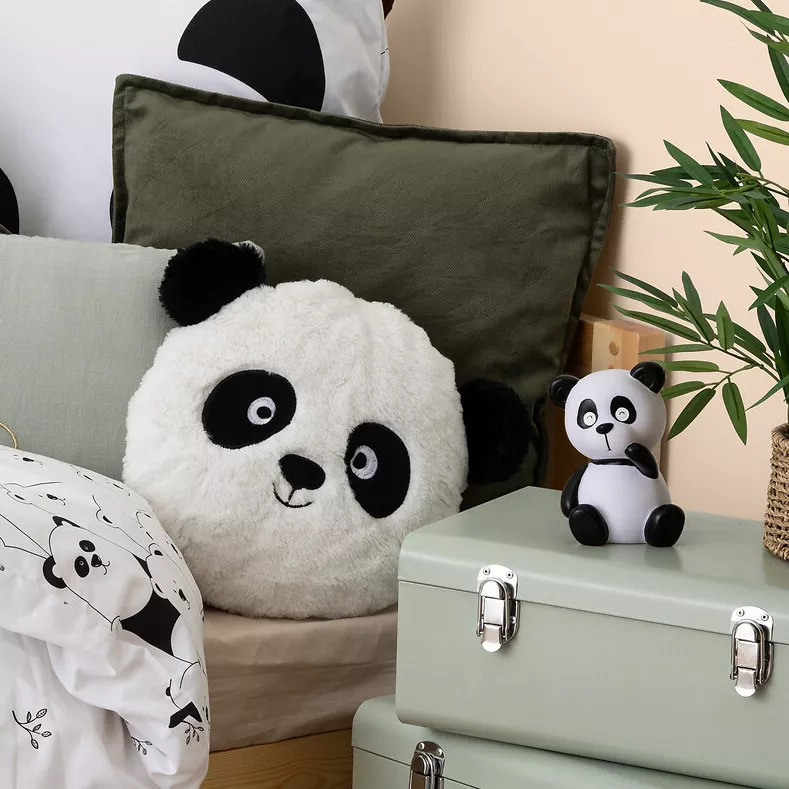 COUSSIN ROND PANDA BLC OREILL L. 27 x P. 10 x H. 27 cm