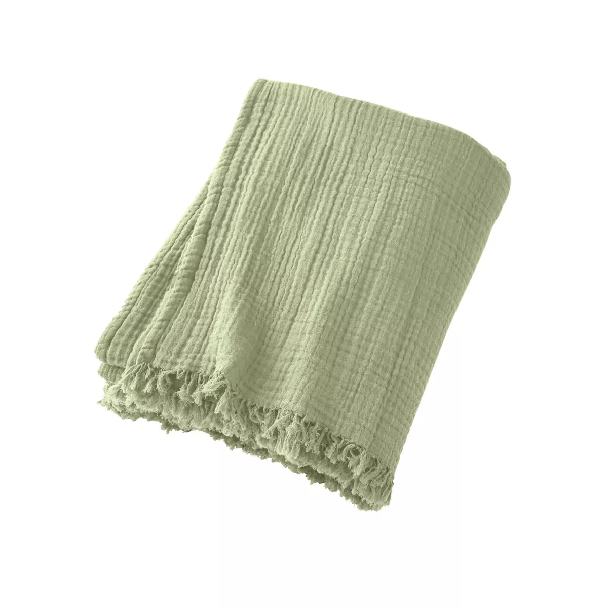 Plaid katoengaas (220 cm) Gaïa Lindegroen