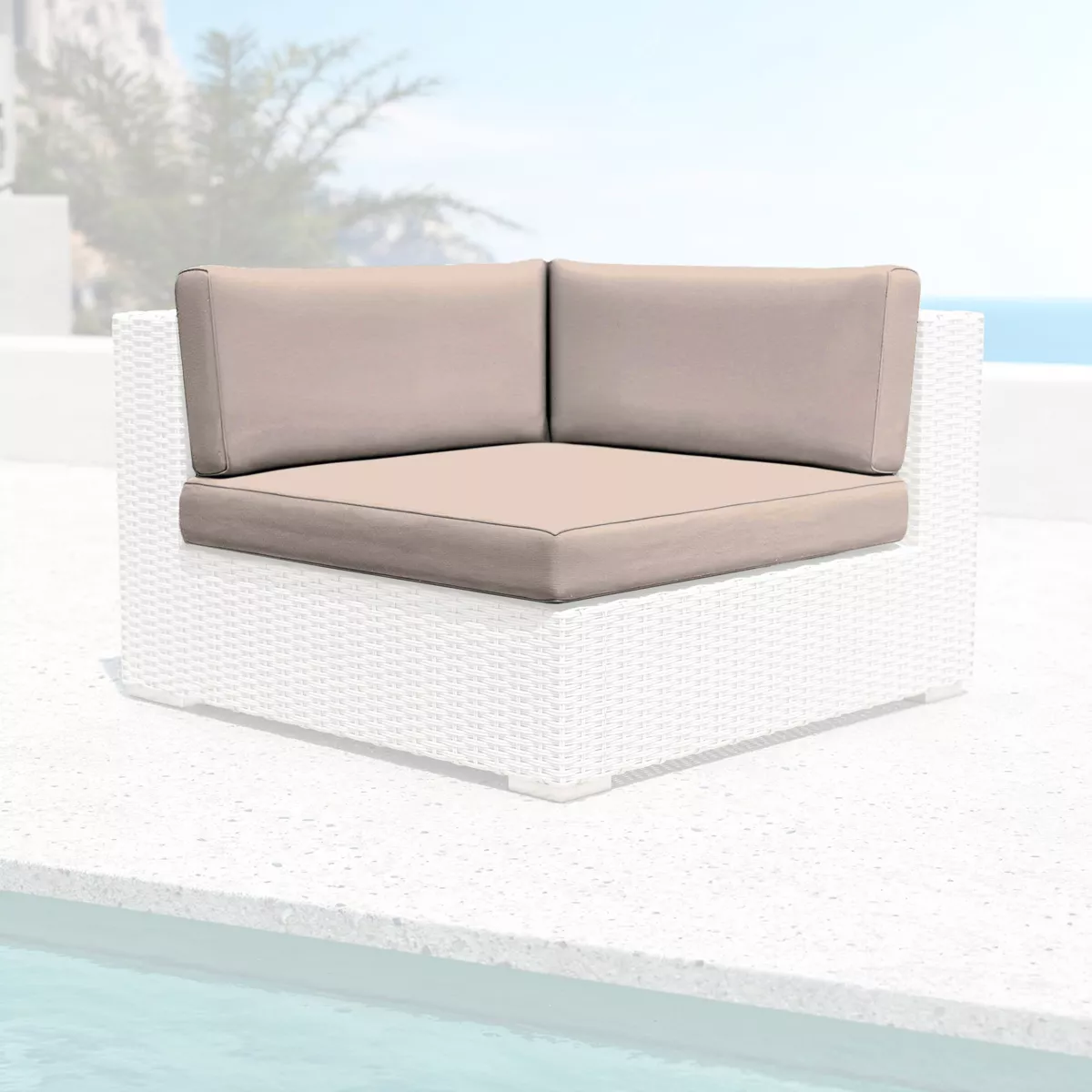 Fundas de cojÃ­n de repuesto para SillÃ³n de esquina Palma Taupe