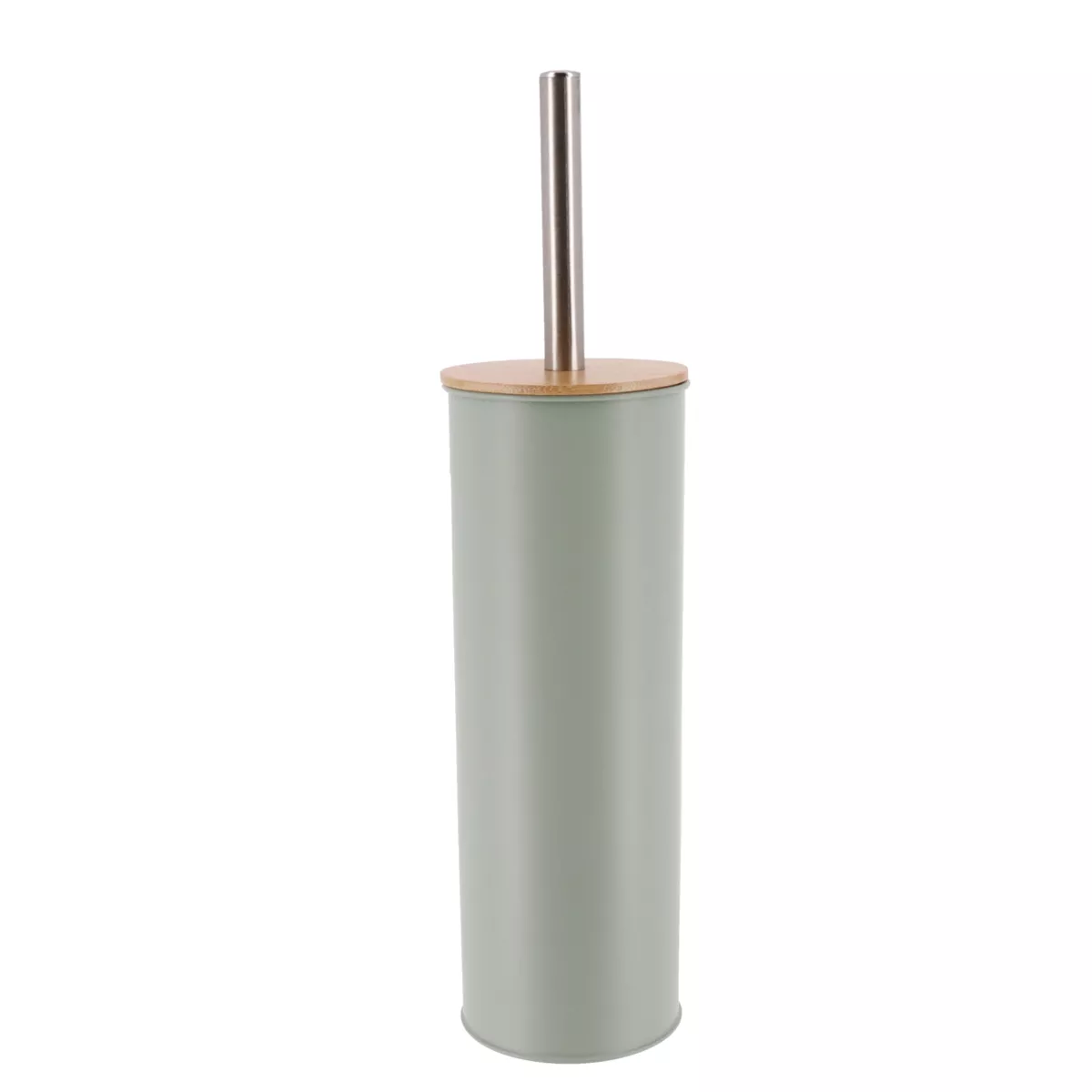 BROSSE WC METAL COUVERCLE BAMBOU - VERT EUCALYPTUS