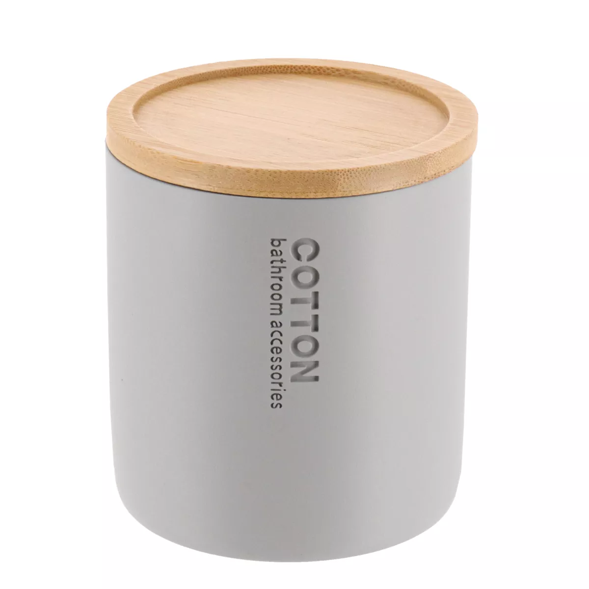 Wattepads-Dose Purebamboo Hellgrau