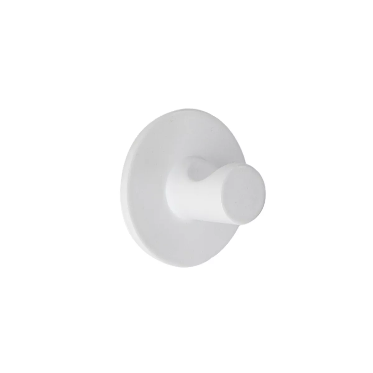 Gancio adesivo 3M (D4 cm) Zinc Bianco