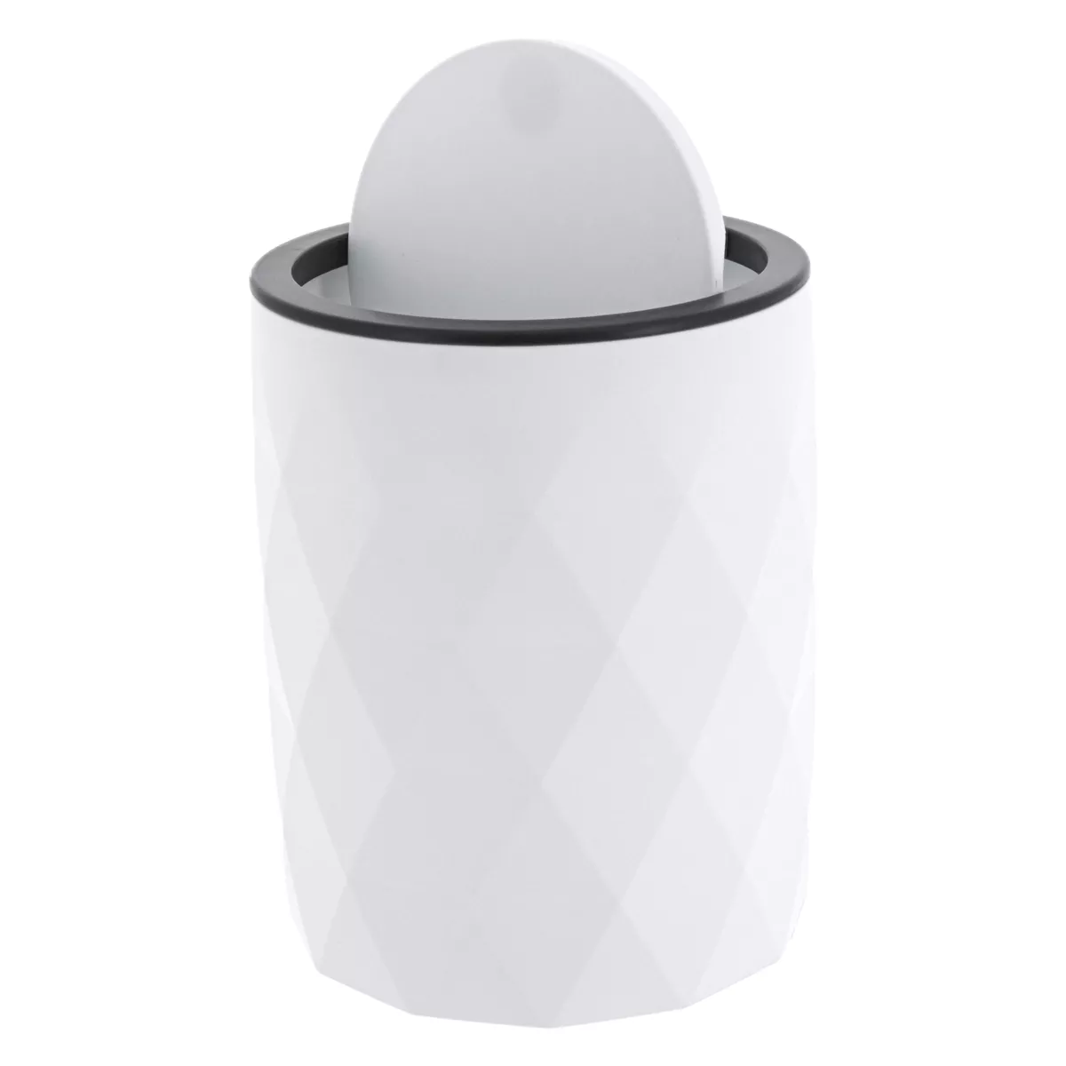 POUBELLE ABS + RUBBER 6L - BLANC
